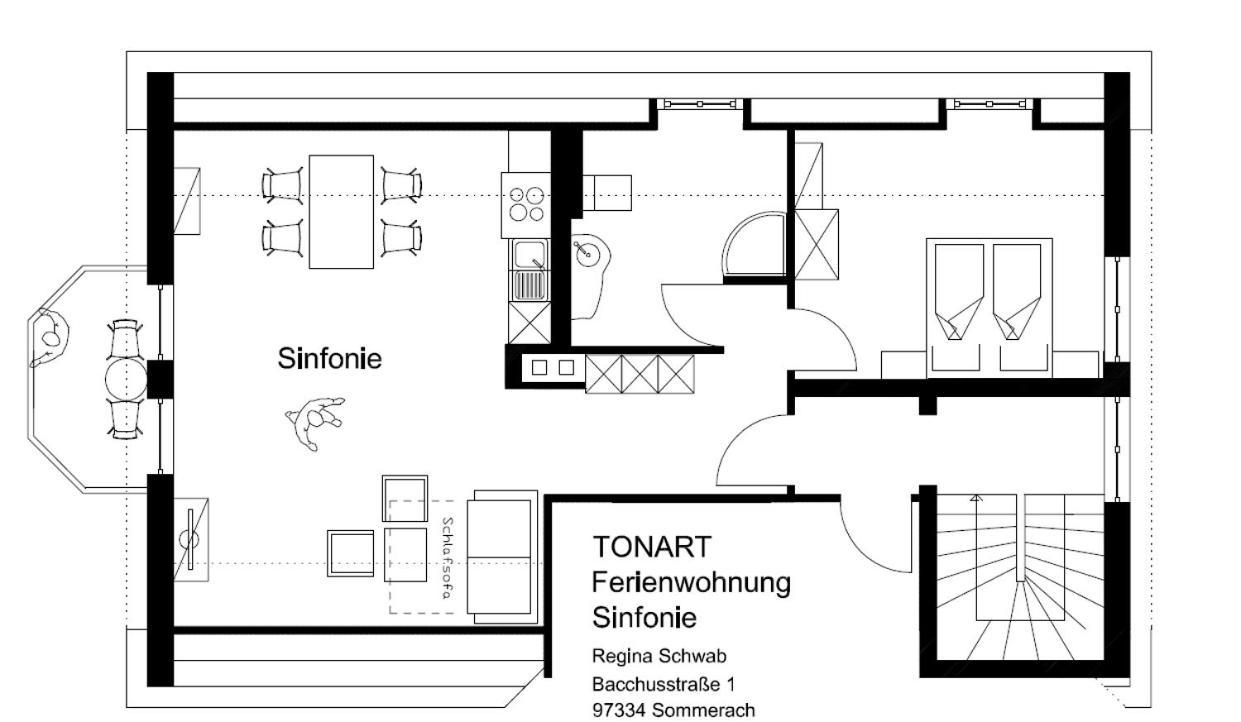 Ferienwohnung Tonart Sommerach Dış mekan fotoğraf